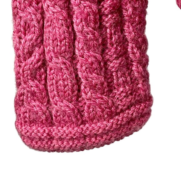 Carraig Donn Merino Wool Cardigan Pink Cable Knit • Preppy Classic Ireland • M - Picture 11 of 14